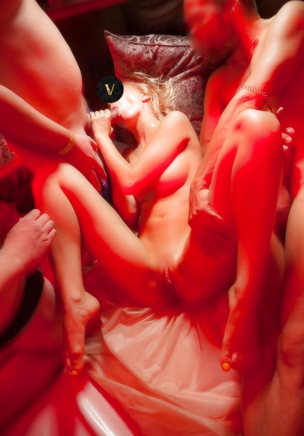 Female striptease with fucking