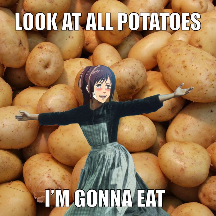Potato with eyes