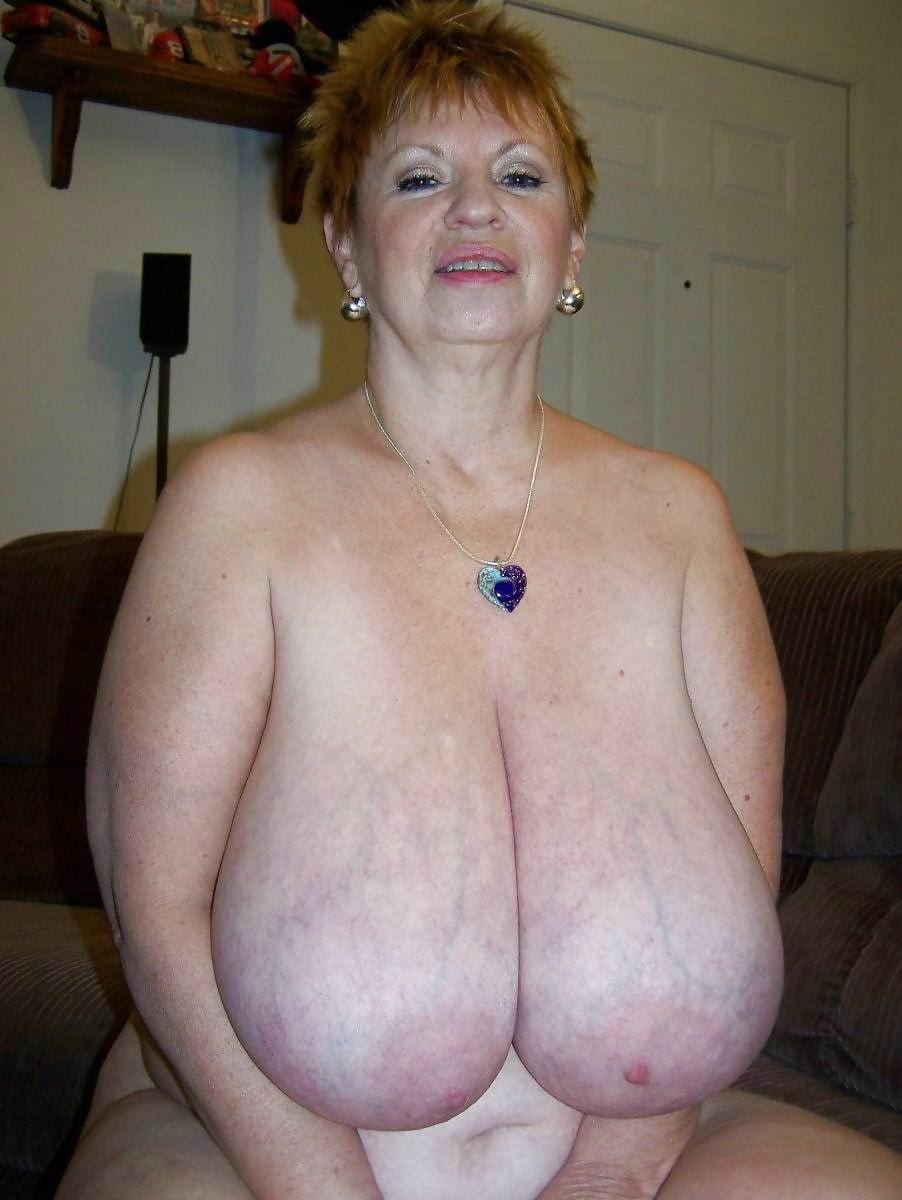 Old women with beautiful breasts