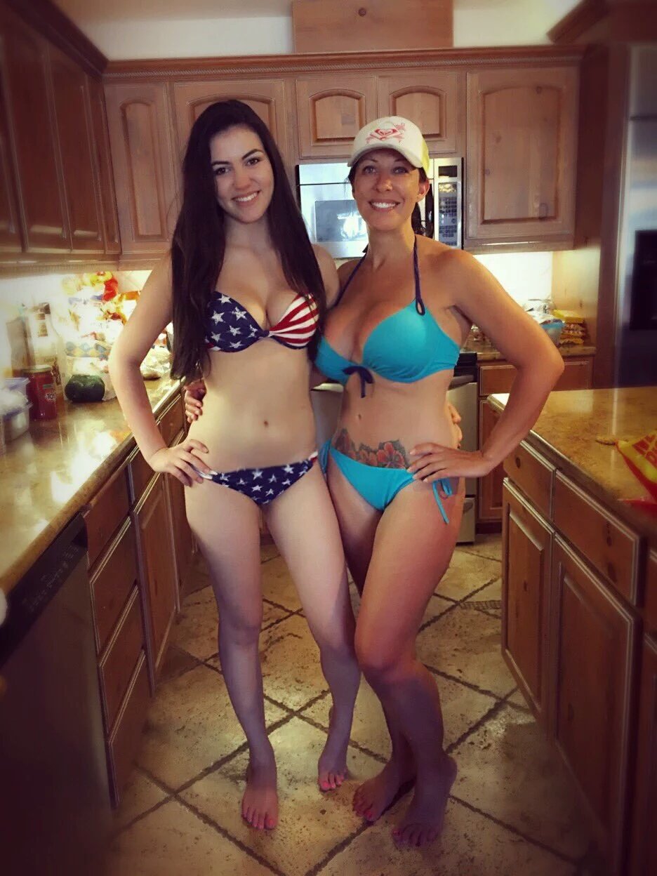 Adult women in swimsuits