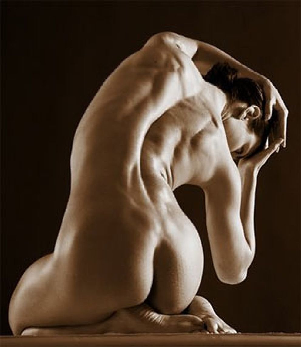 Naked female body in full height