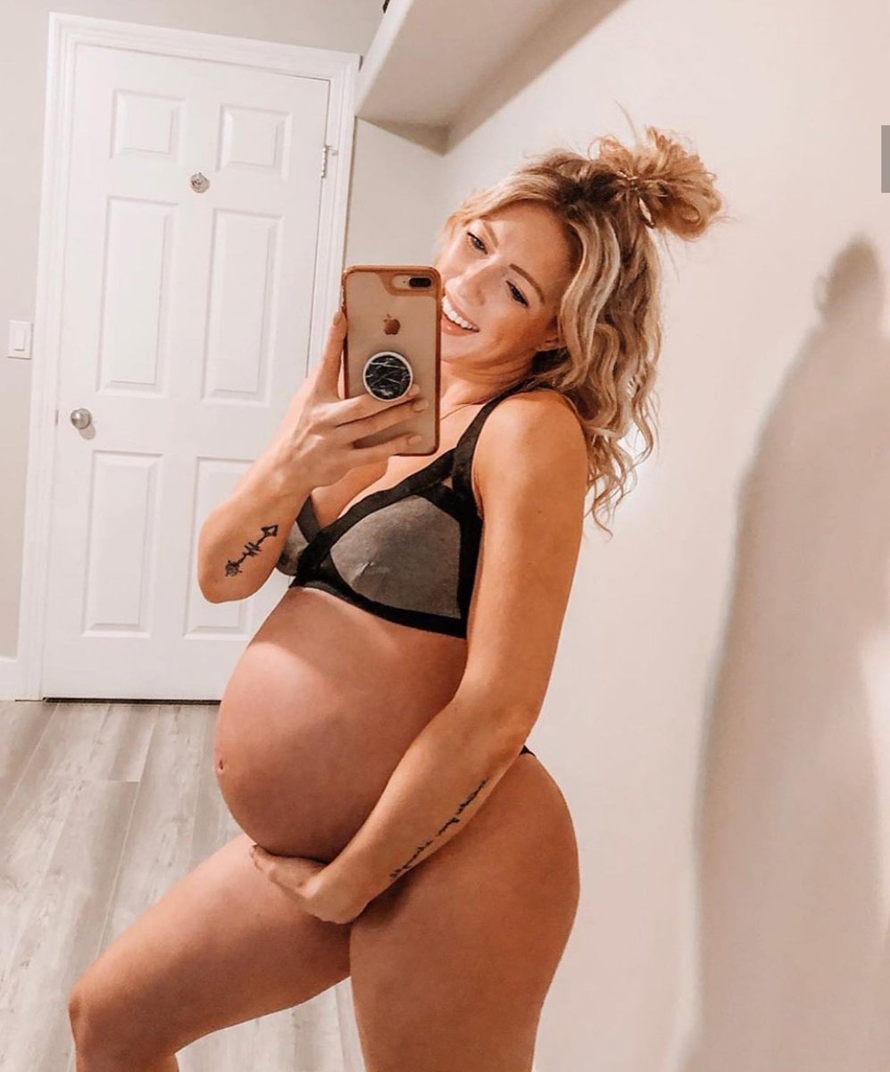 Pregnant girl with big breasts