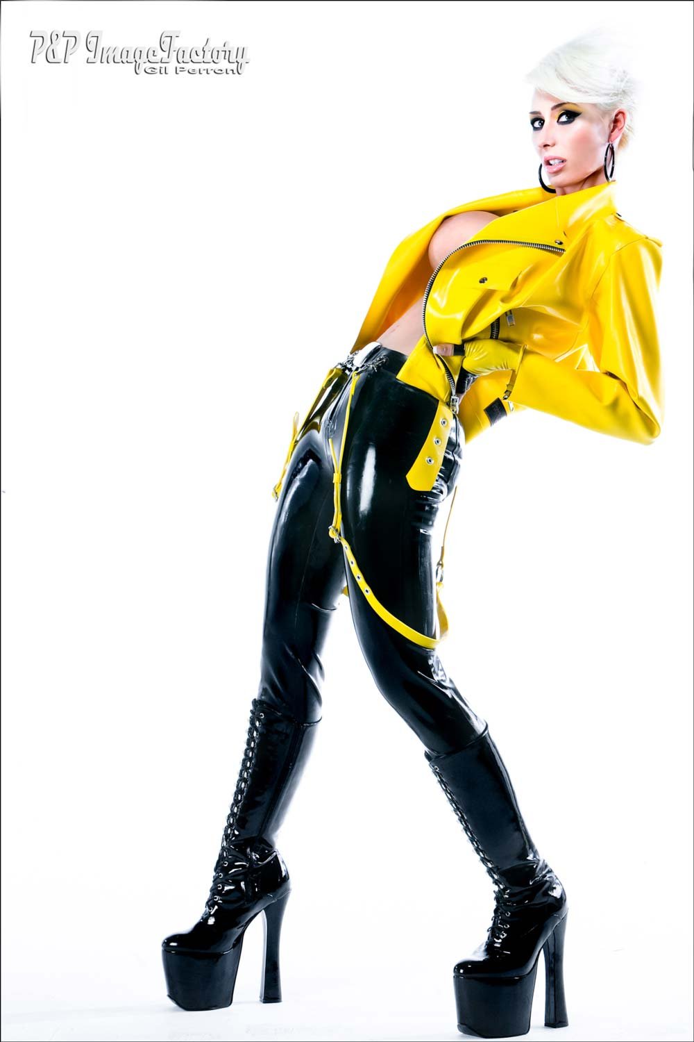 Marie-Claude Bourbonne in latex