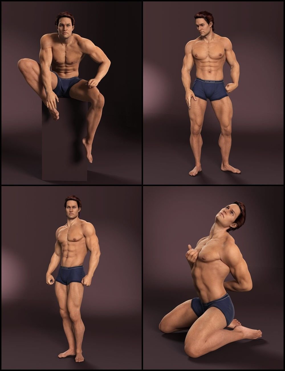 A person poses