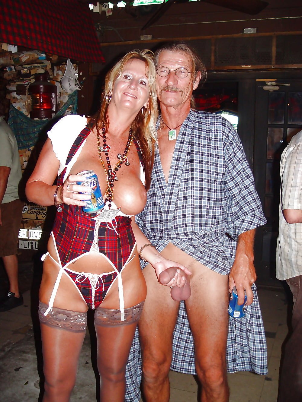 Czech gangbang in public