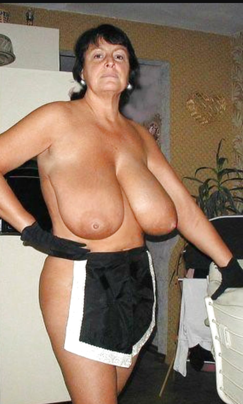 Big boobs of old grandmothers