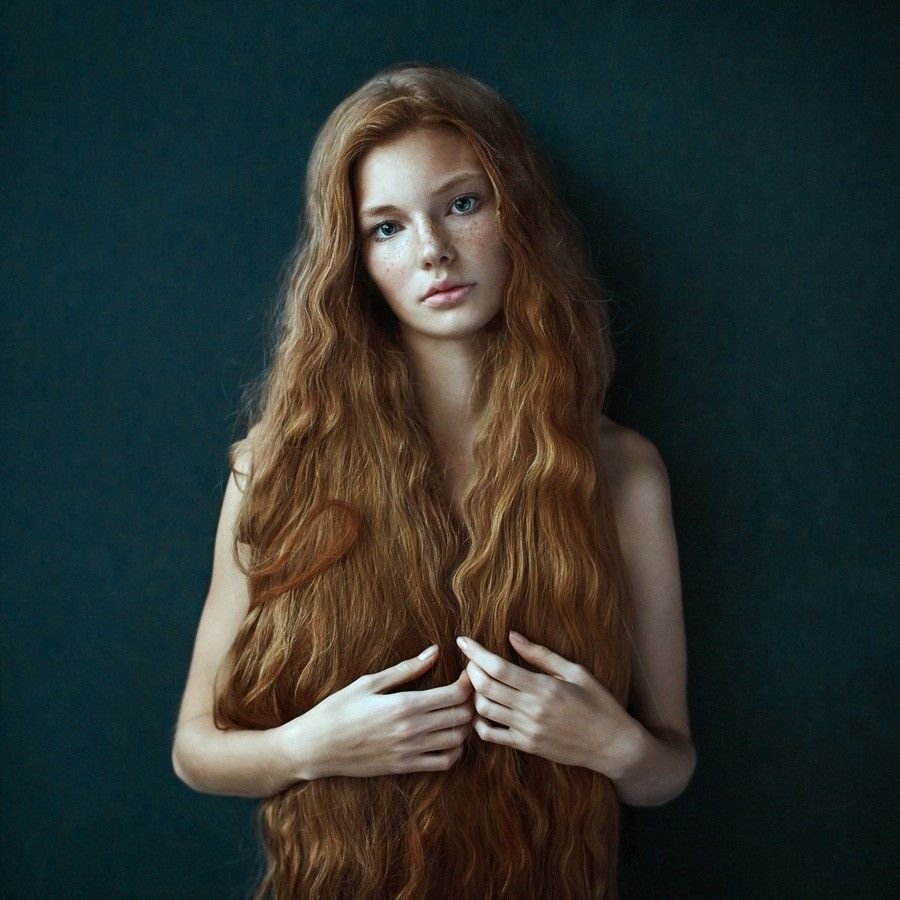 Dasha Milko with pigtails