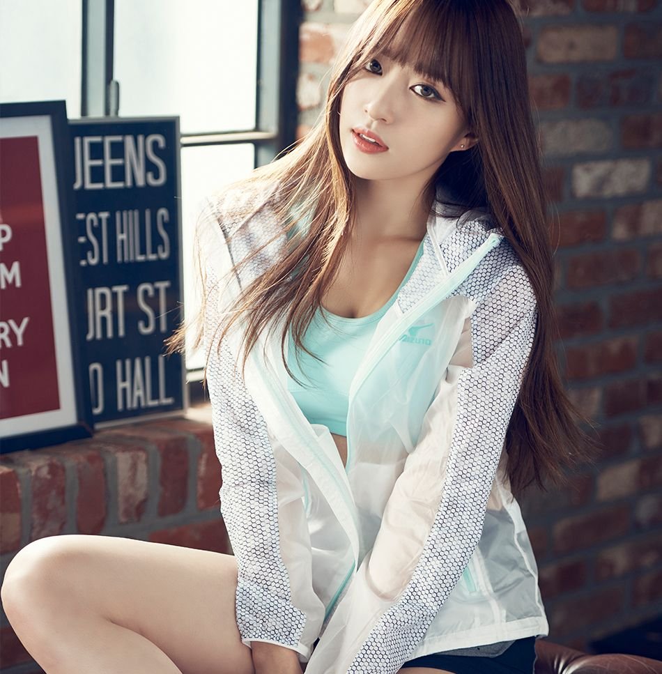 Korean model with a big bust
