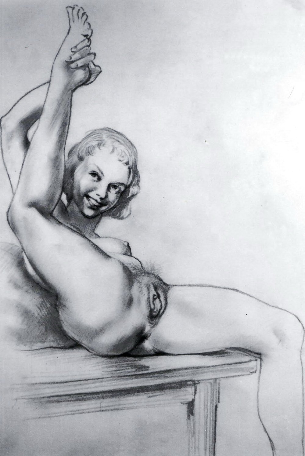 Cartoon drawing blowjob