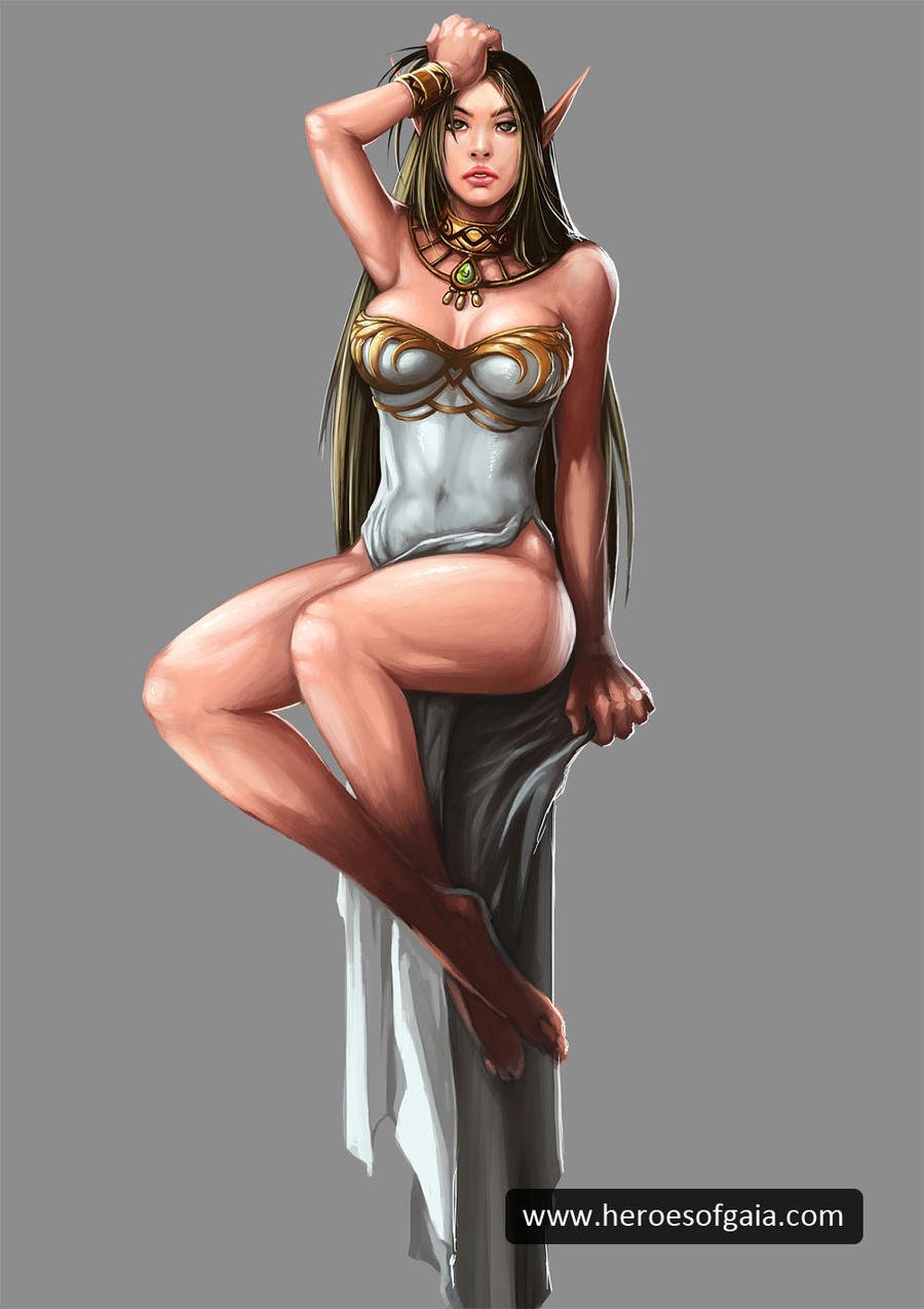 Naked elven in full growth