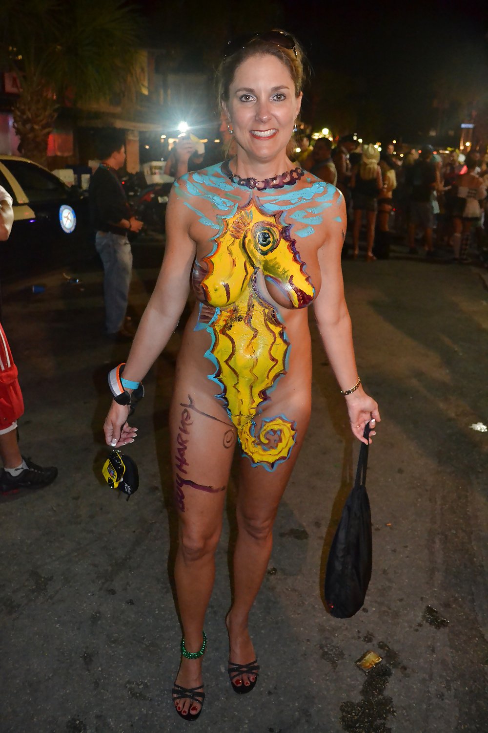 Naked Pierced Women at the Fantasy Fest festival
