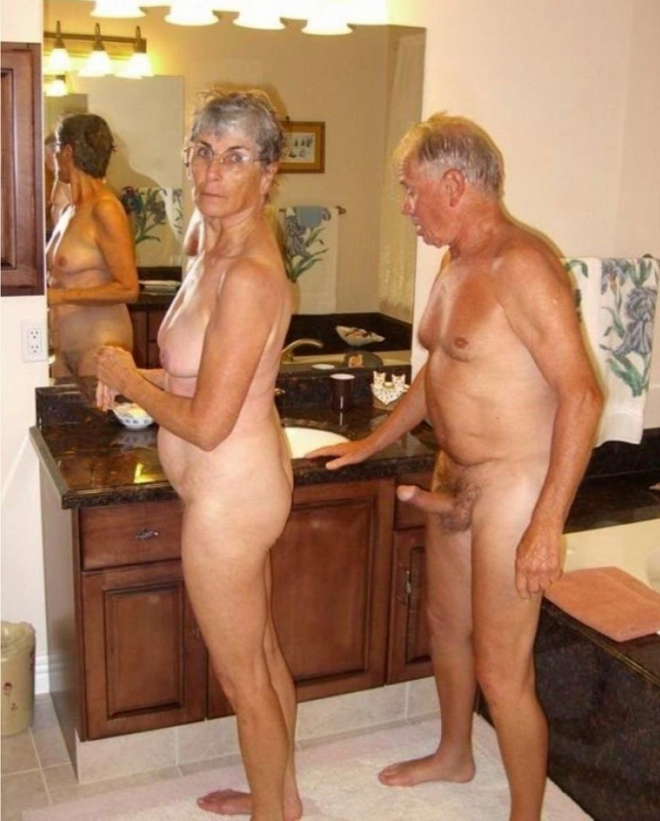 Naked elderly couples