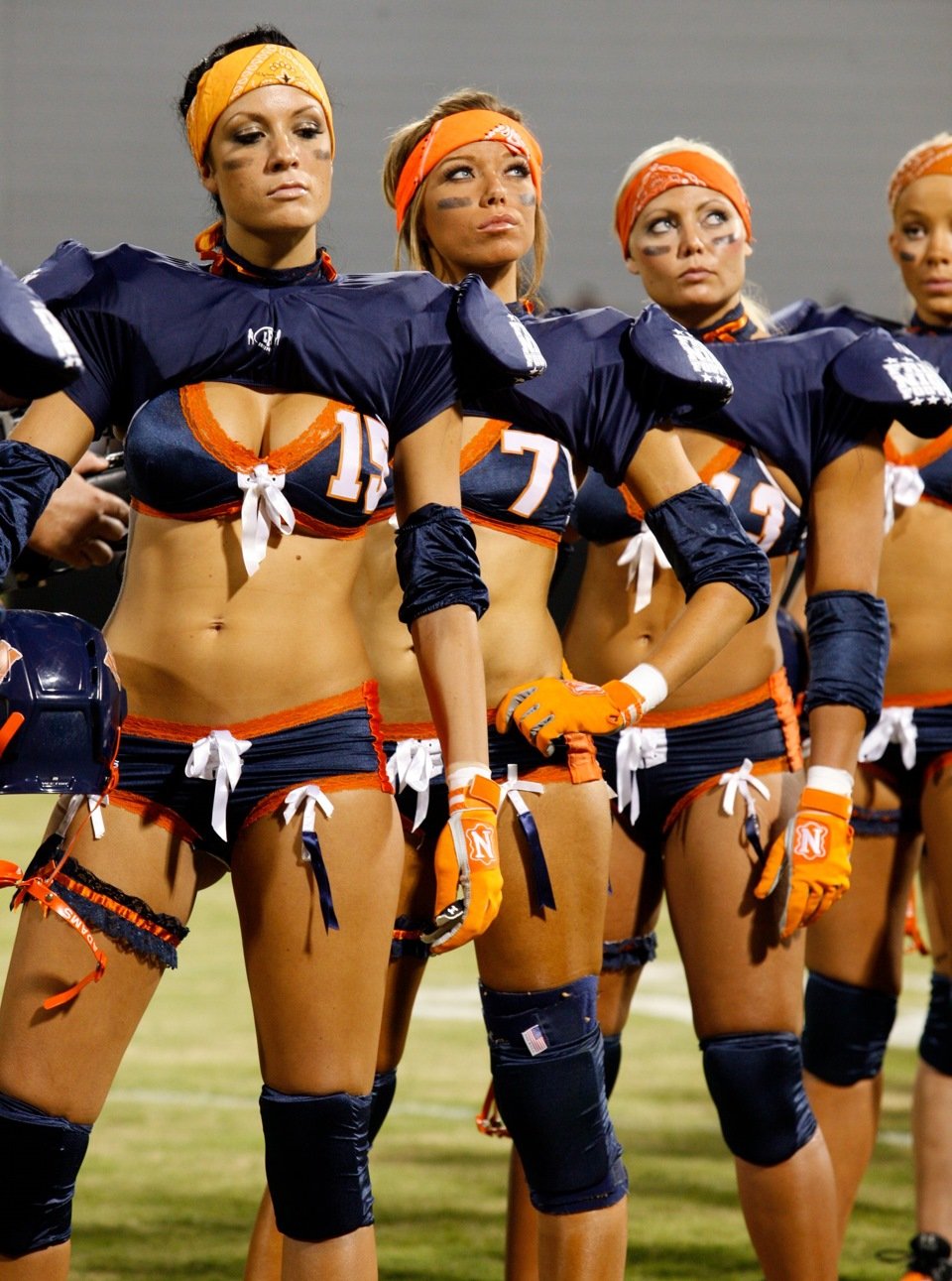 Group of girls in linen footballer