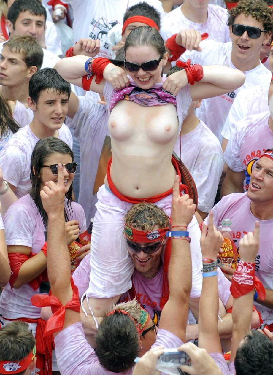 Naked women at the festival