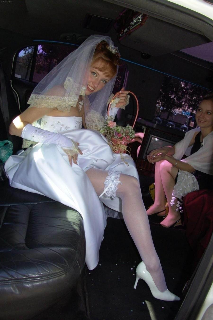 The bride has a dress