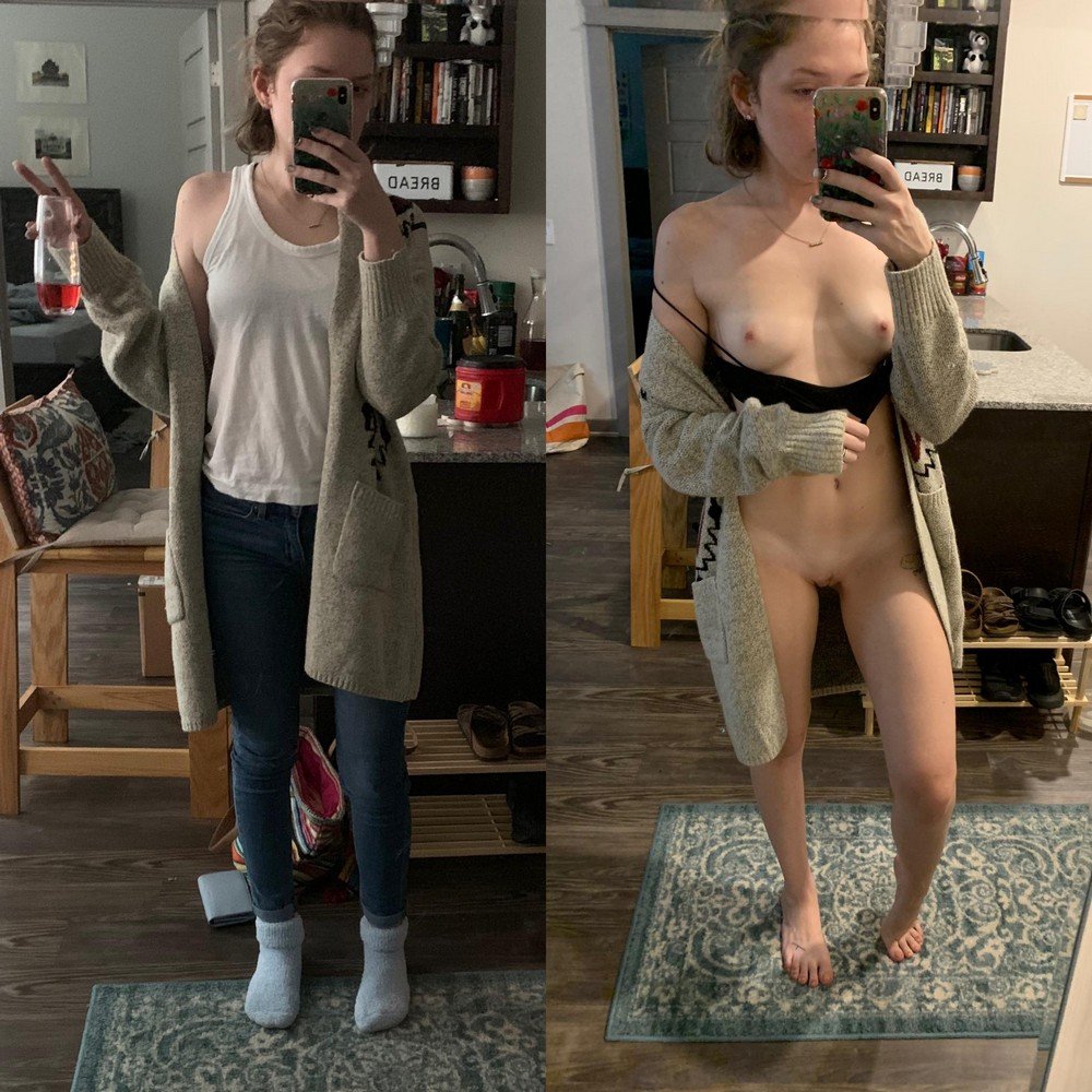 Busty girls in clothes and without