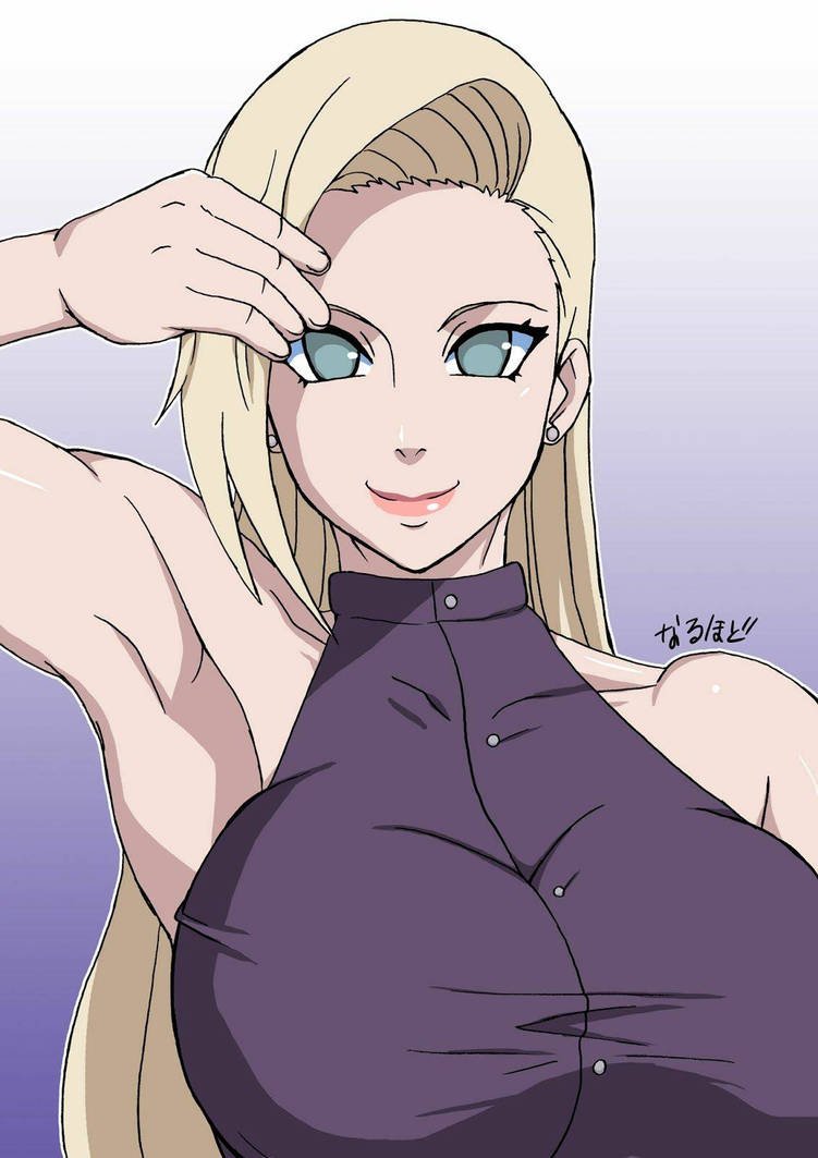 Ino Yamanaka in Yuri's swimsuit