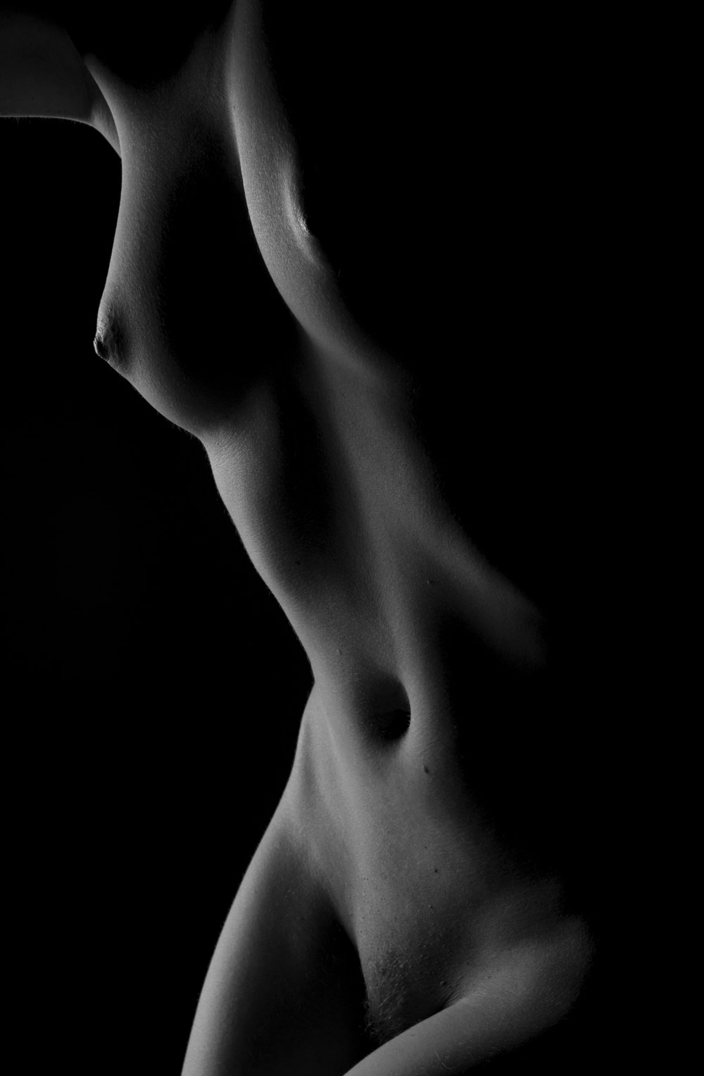 Beautiful black white nude