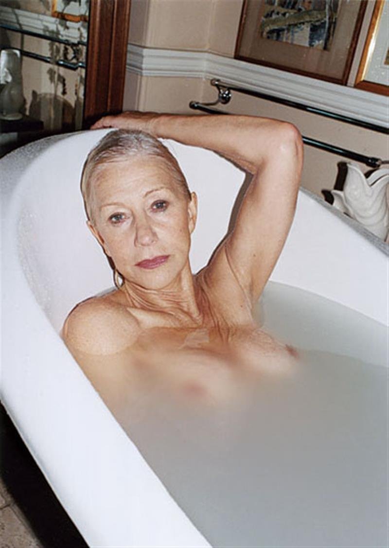 Mature topless in society