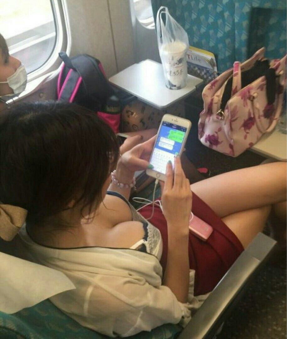 Open Legs in Train