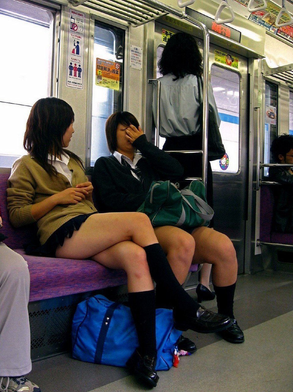 Voyeur in public transport