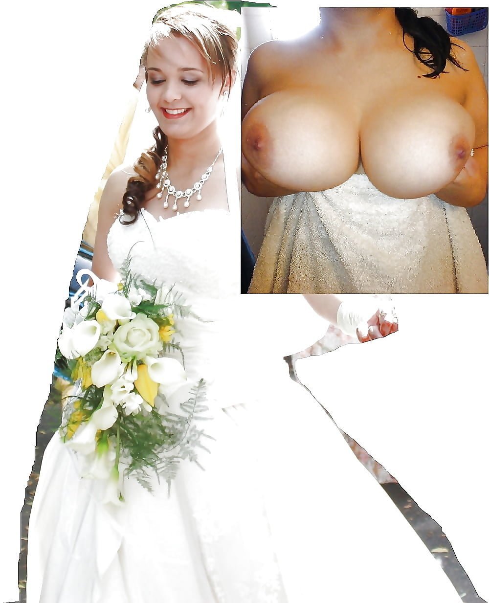 Christy Marks in a wedding dress