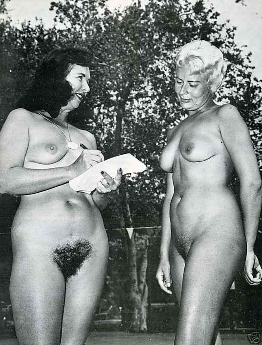 Naked woman and boys