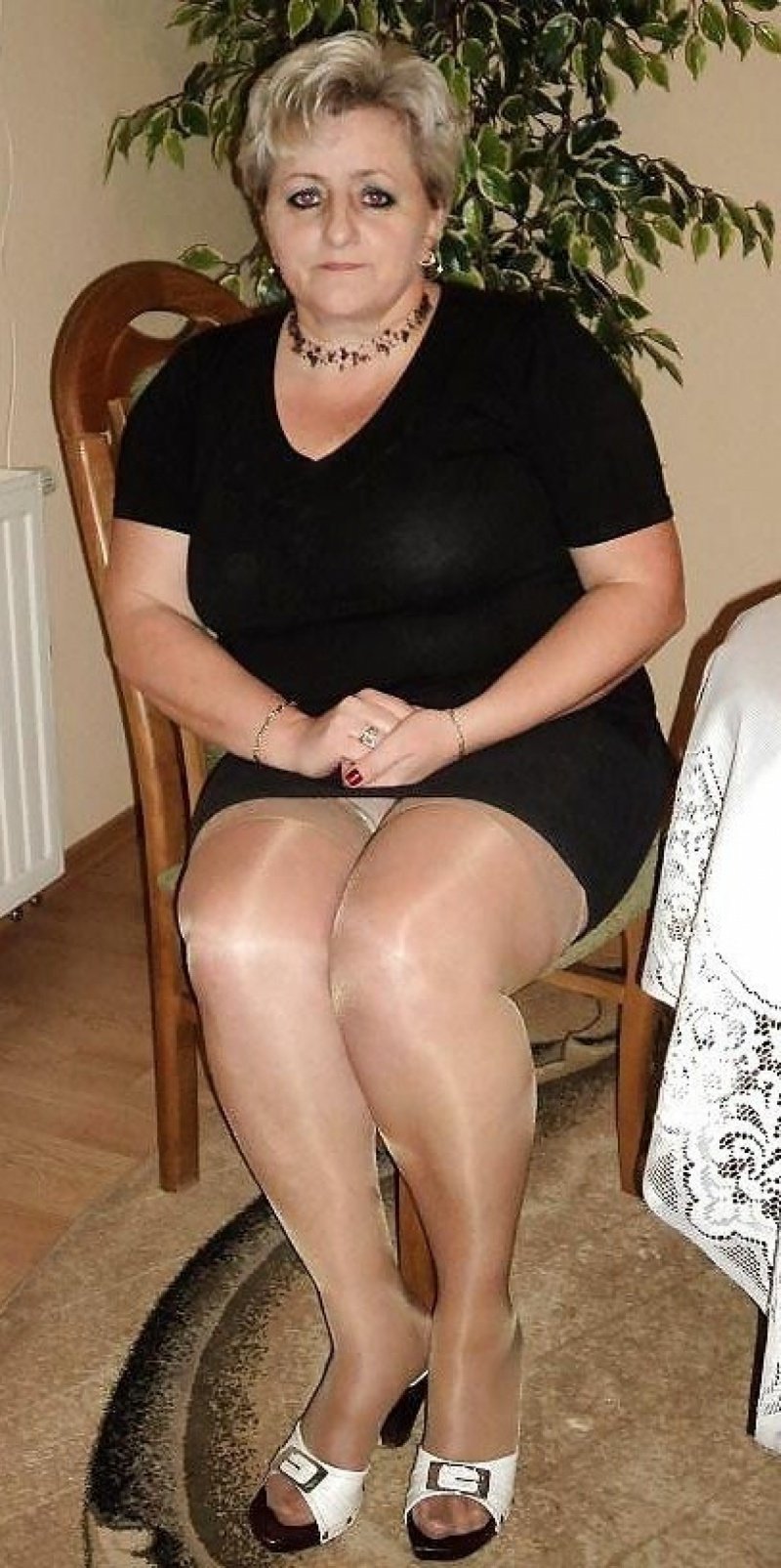 Sleeping old women nylon sexy