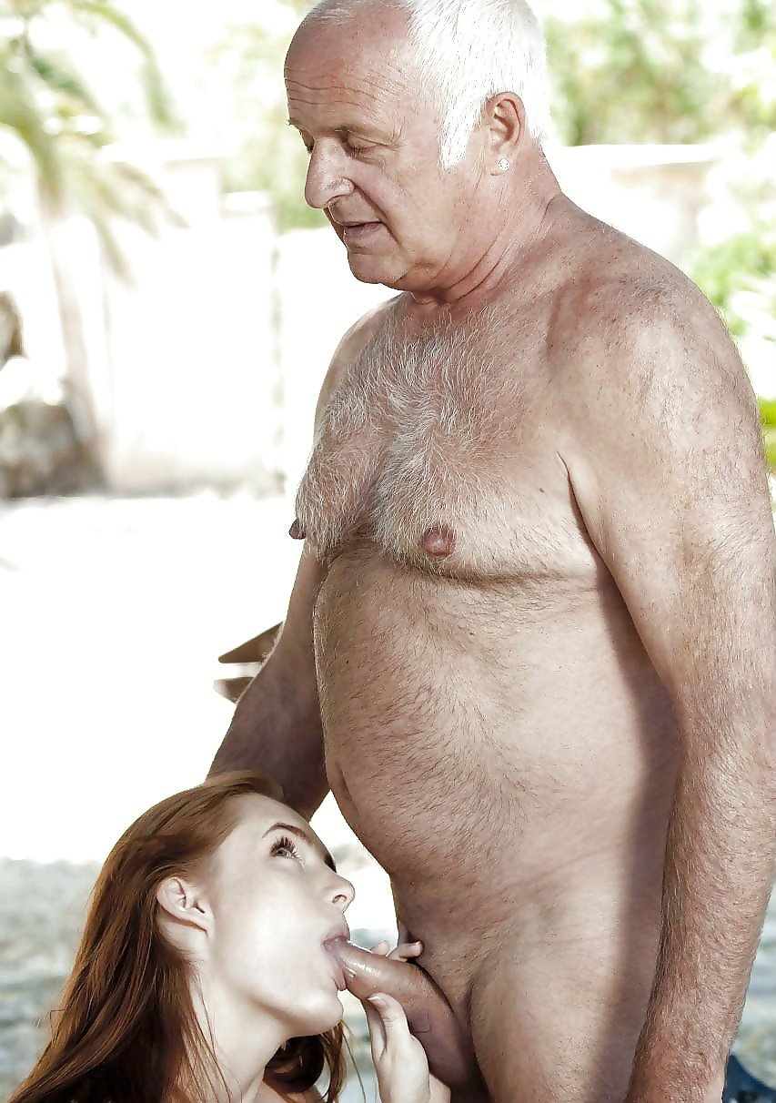 Girls suck in the elderly