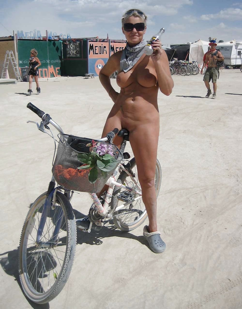 Naked nudists at festivals