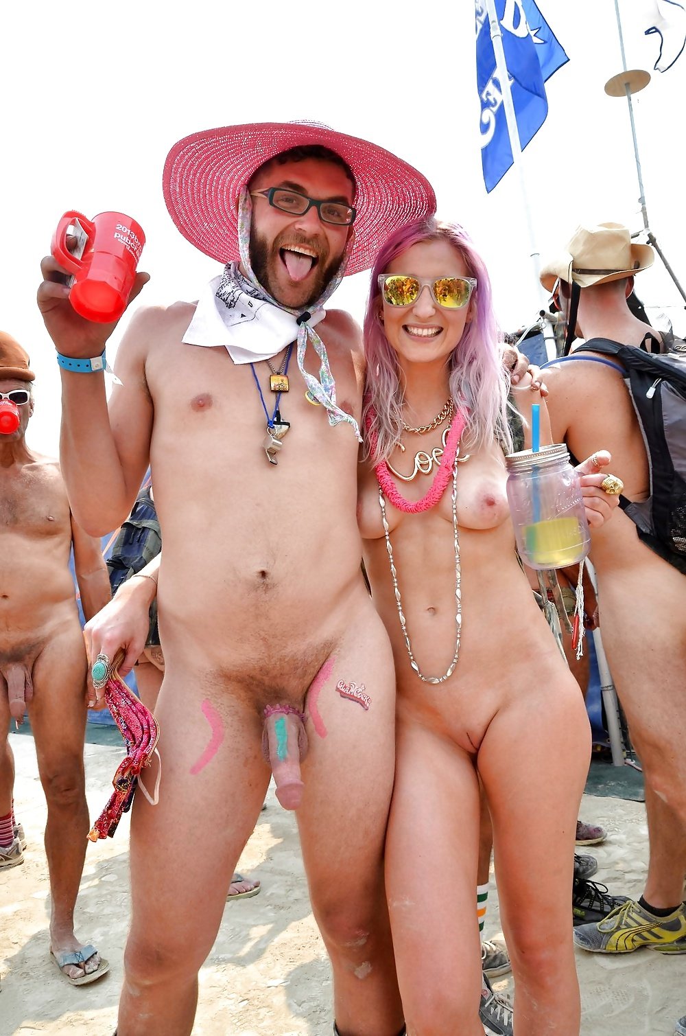 Pensioners Topless on the beach