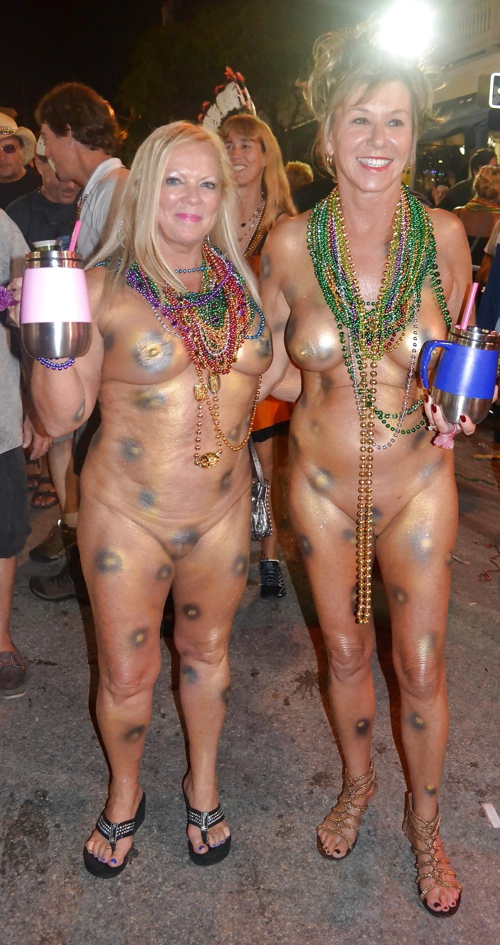 Naked women at the Fantasy Fest festival