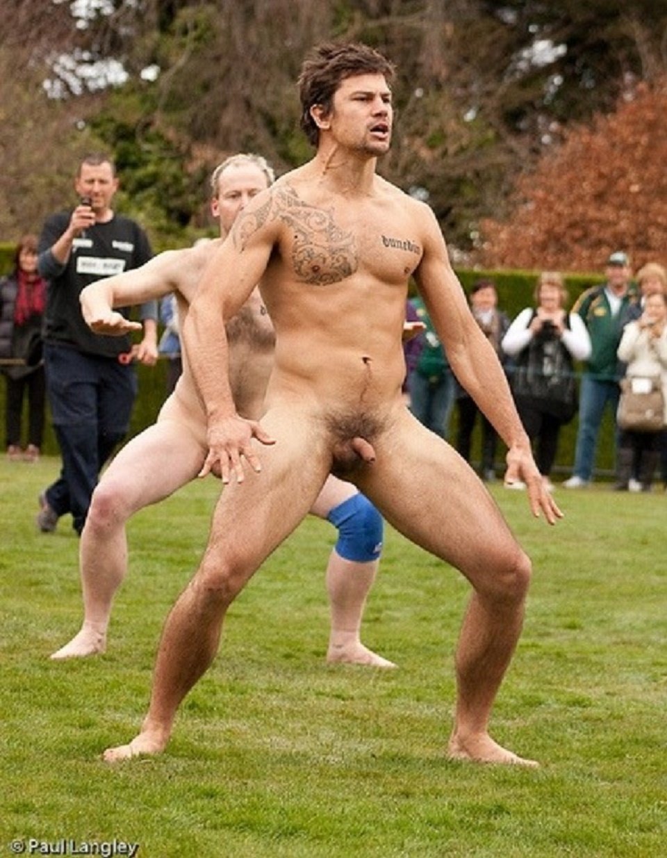 Several naked men