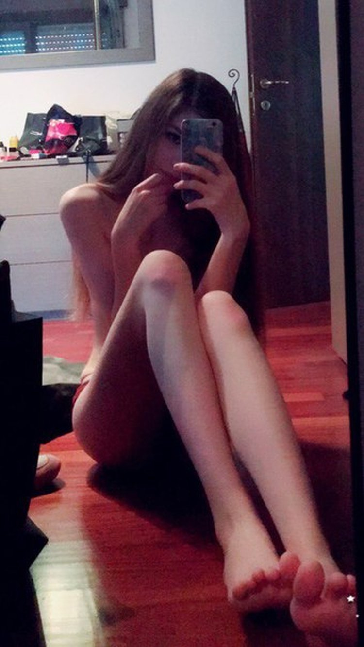 Karina in nude with flat tits