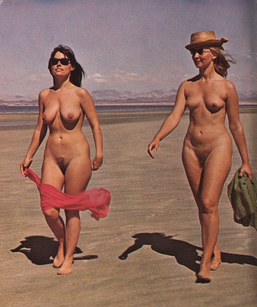 Naked woman and boys retro