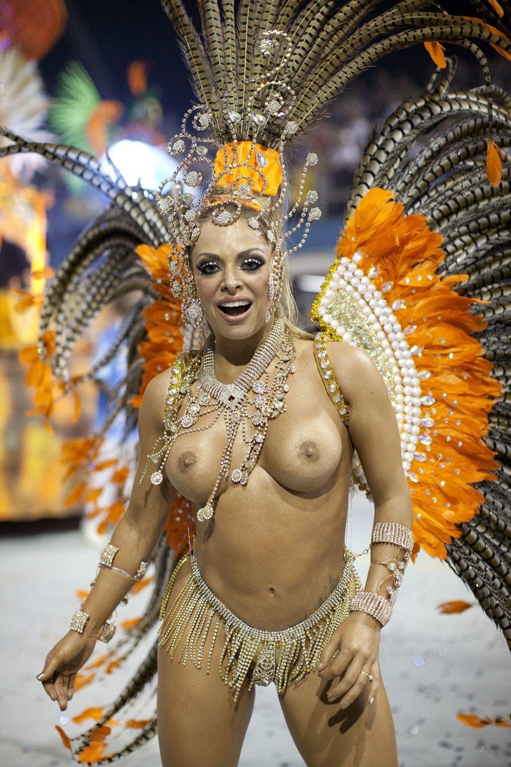 Naked Brazilians on the street