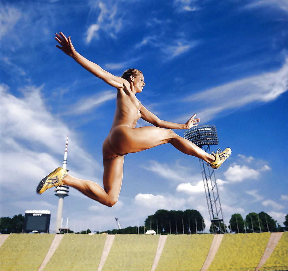 Naked pumped athletes