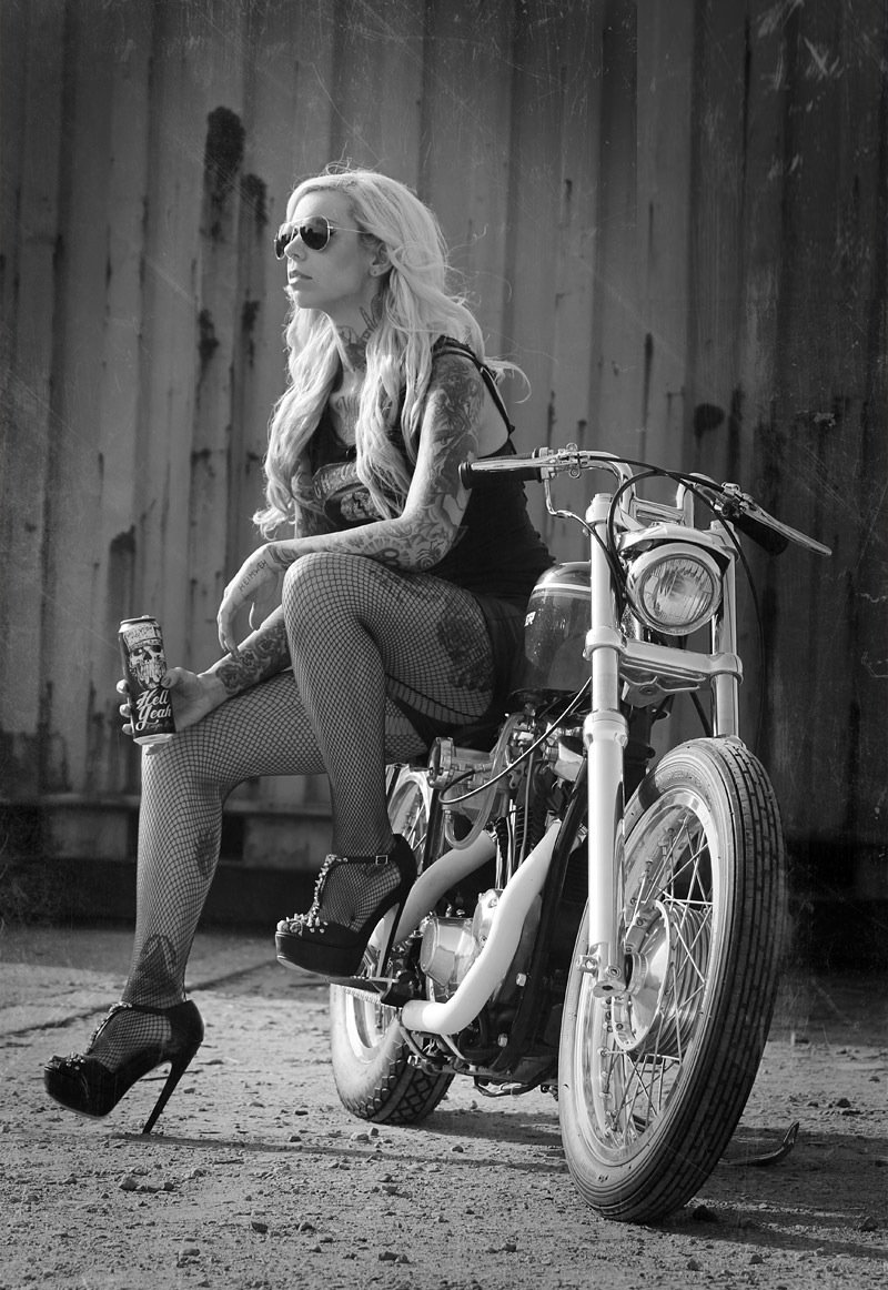 Girl on Harley Davidson