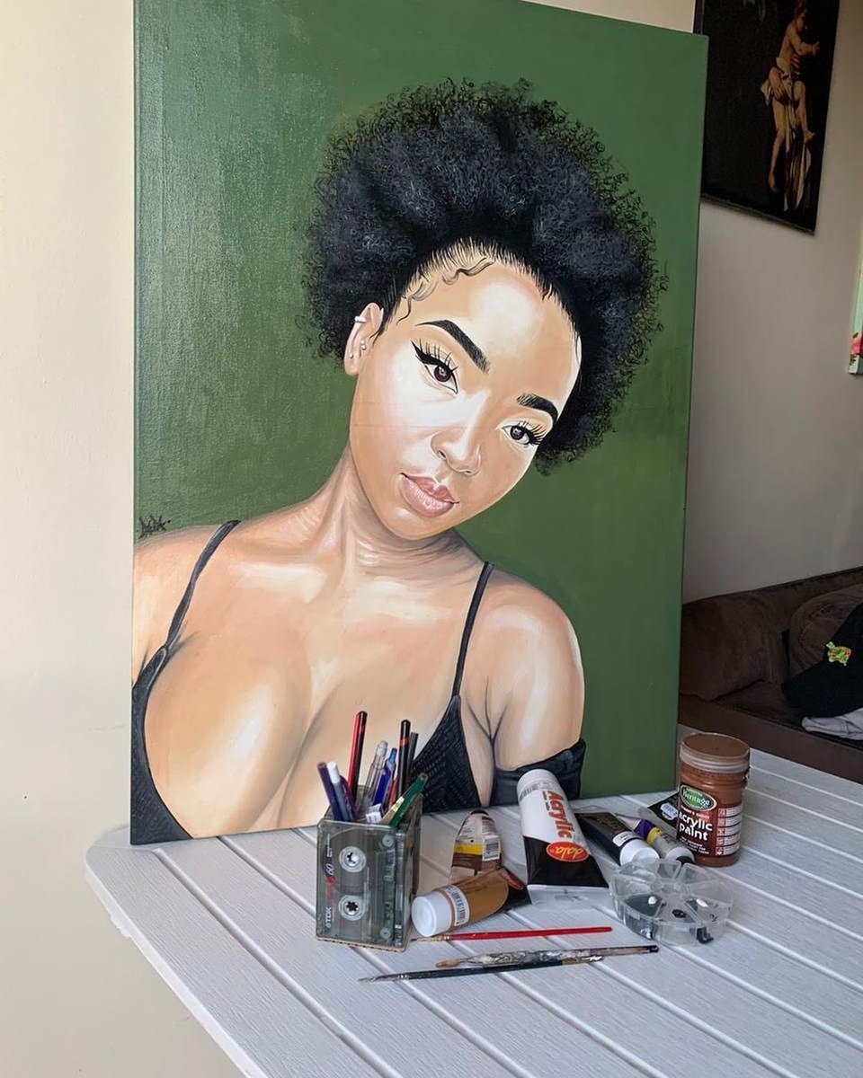 Female breast art
