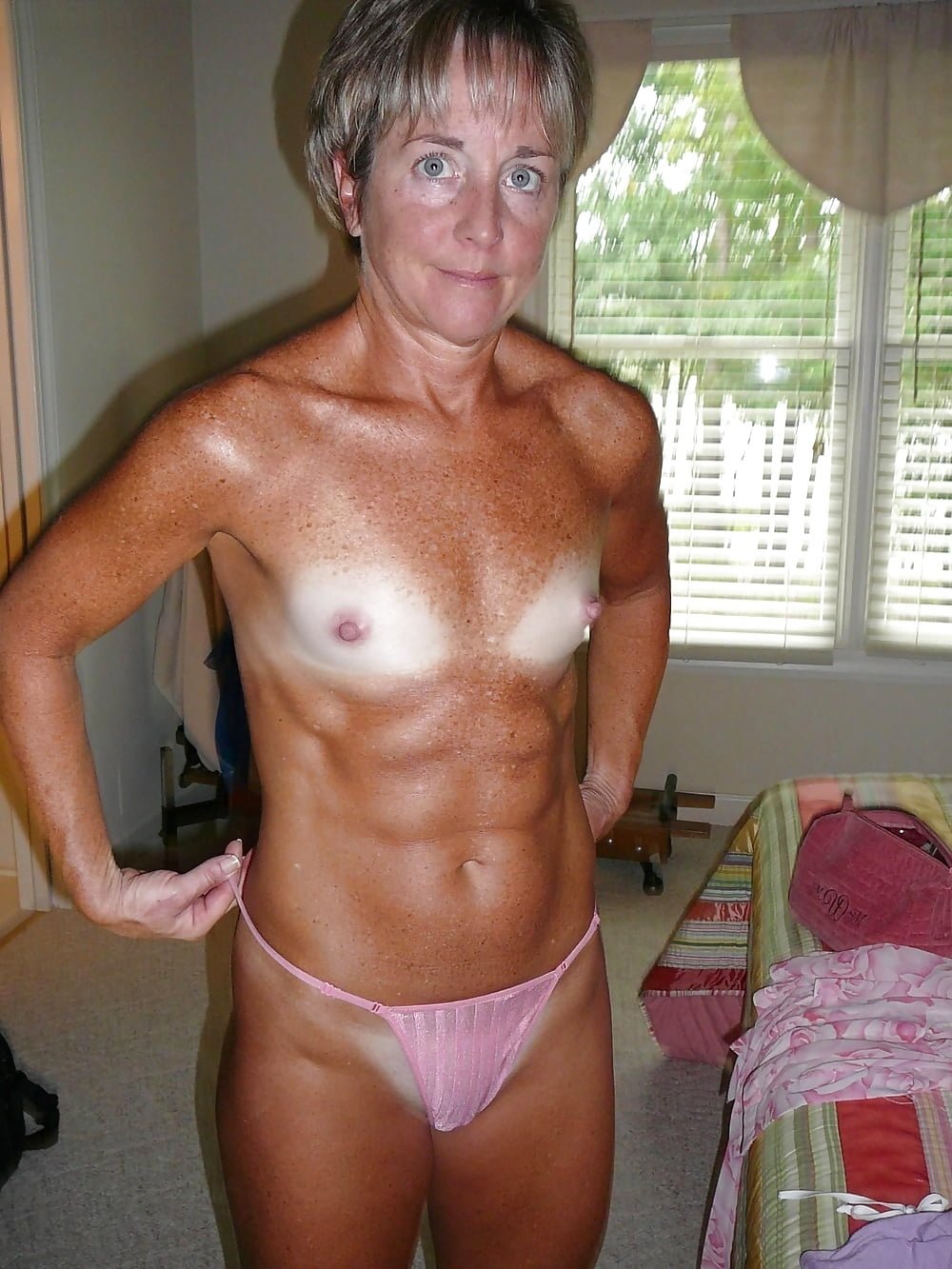 Mature with small breasts