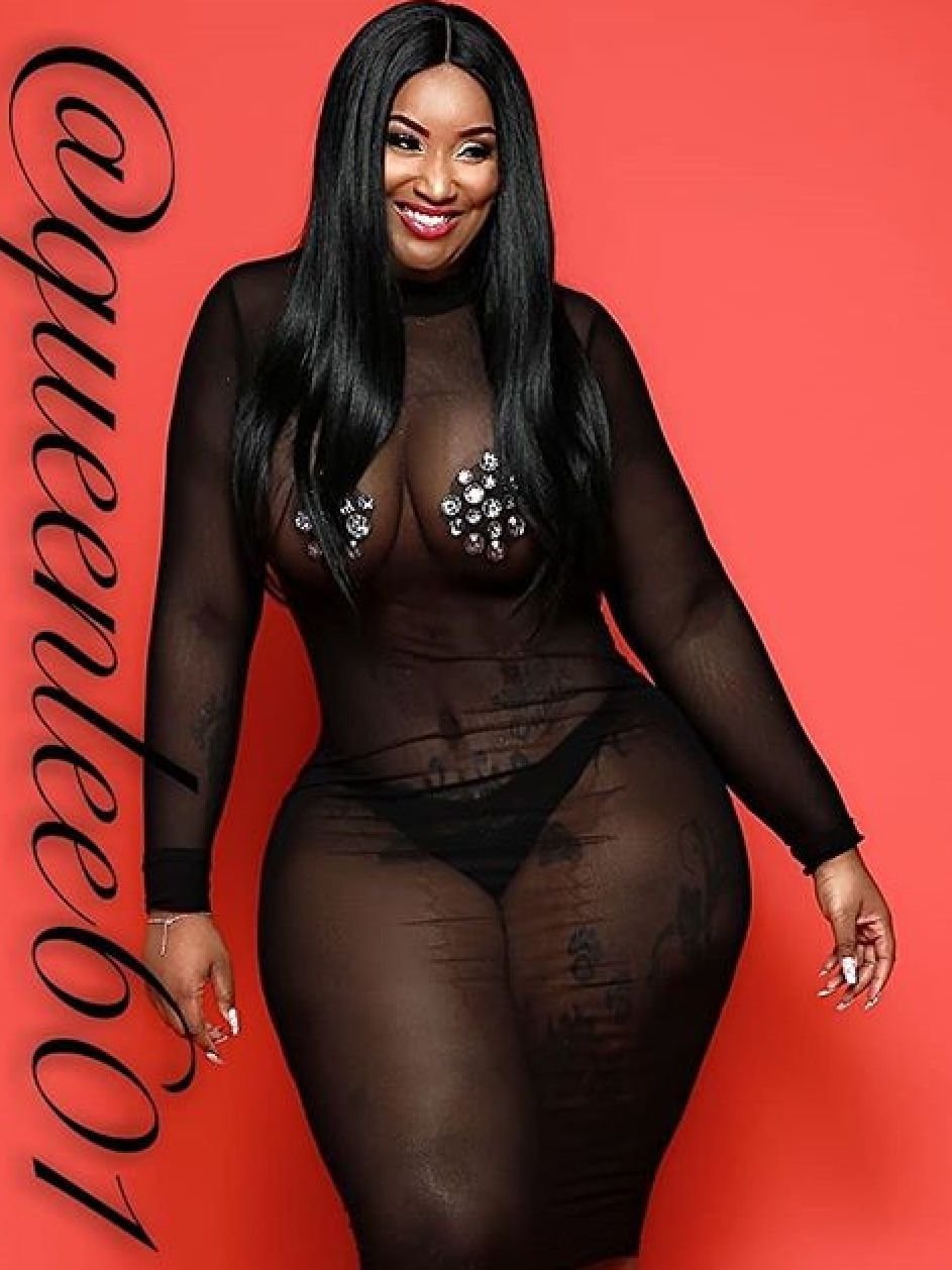 Big Black Eboni in a swimsuit