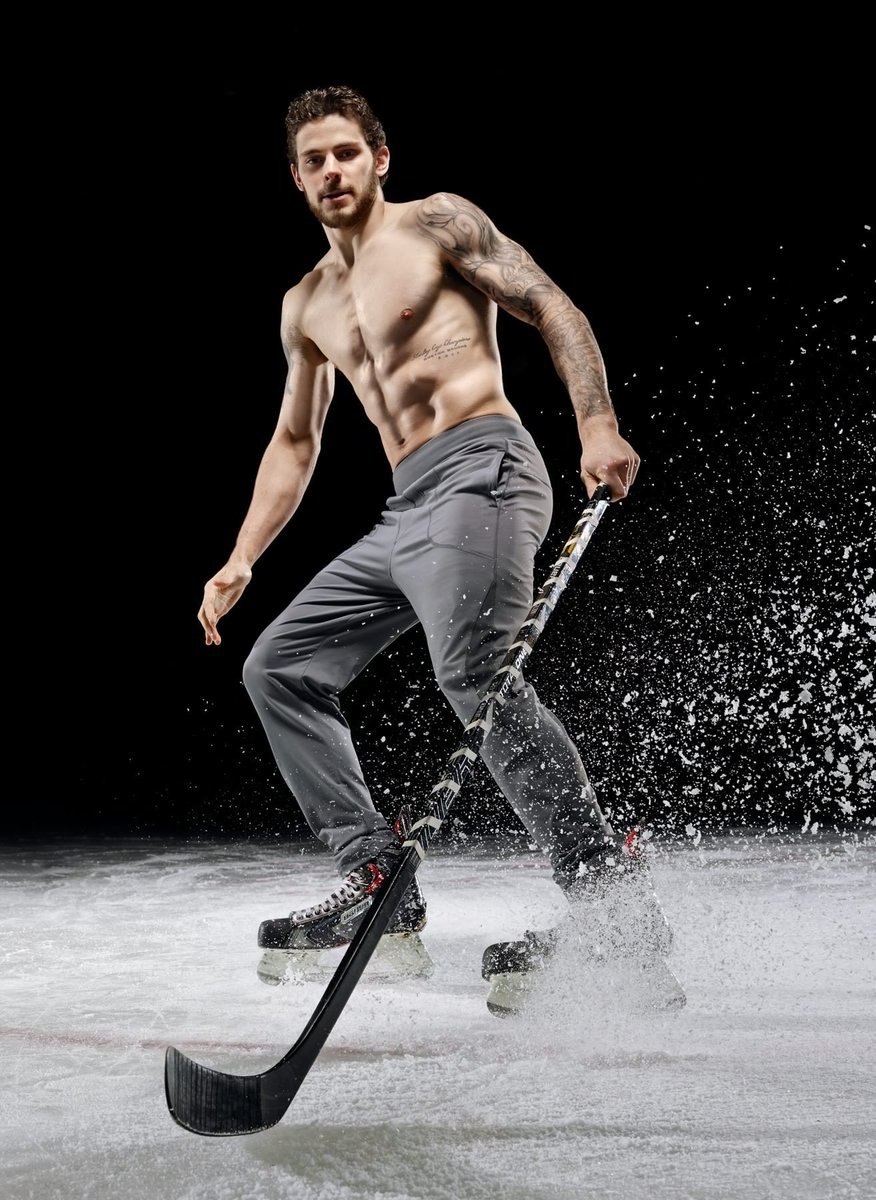 Naked hockey players