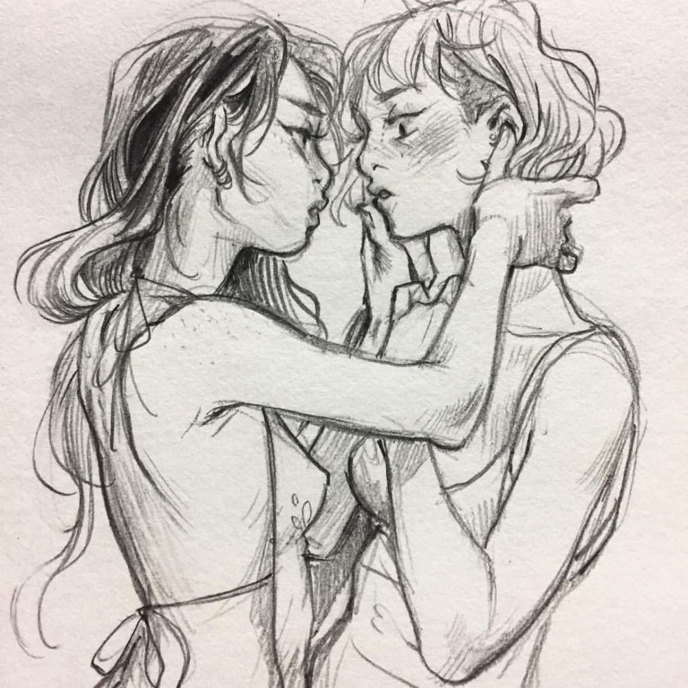 Sketches of the couple