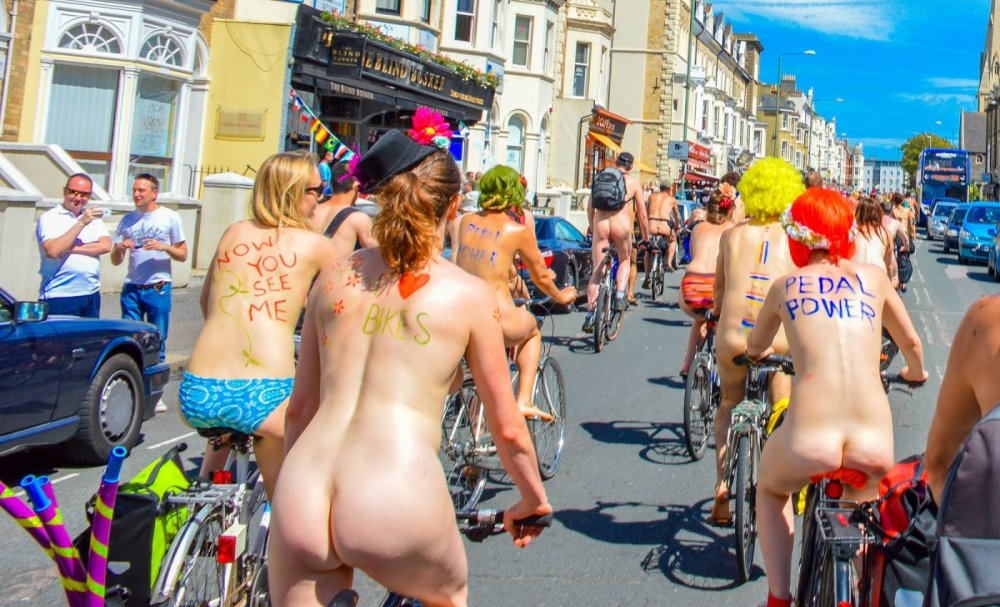 Naked bike races Big boobs