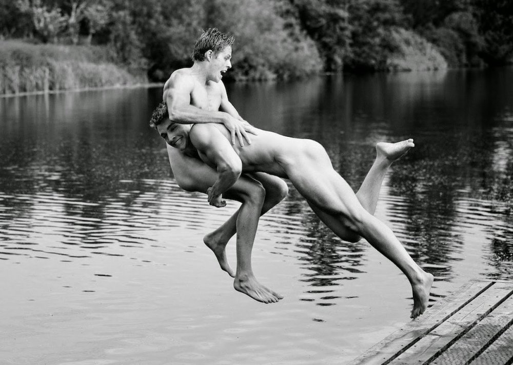 Photoshoot of naked men