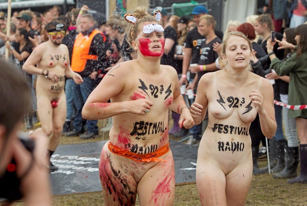 Girls Naked at the festival