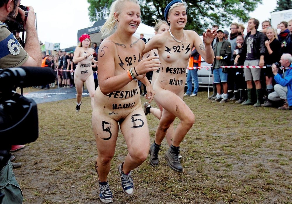 Guys naked at the festival