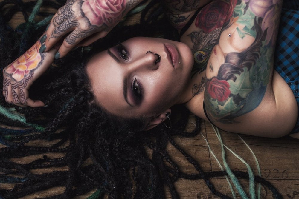 Tattoo model of a girl