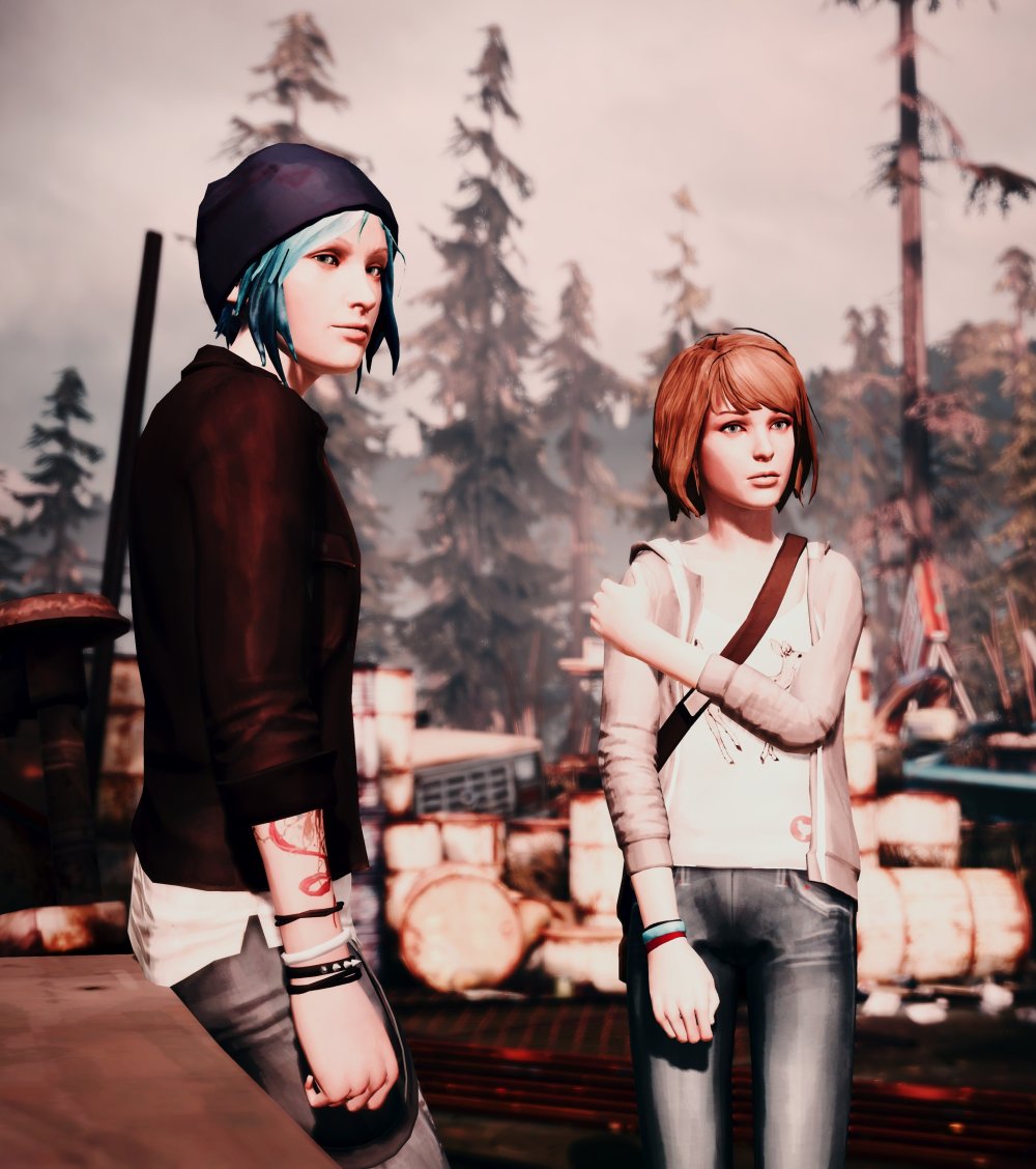 Life is Strange Chloe and Max in the pool