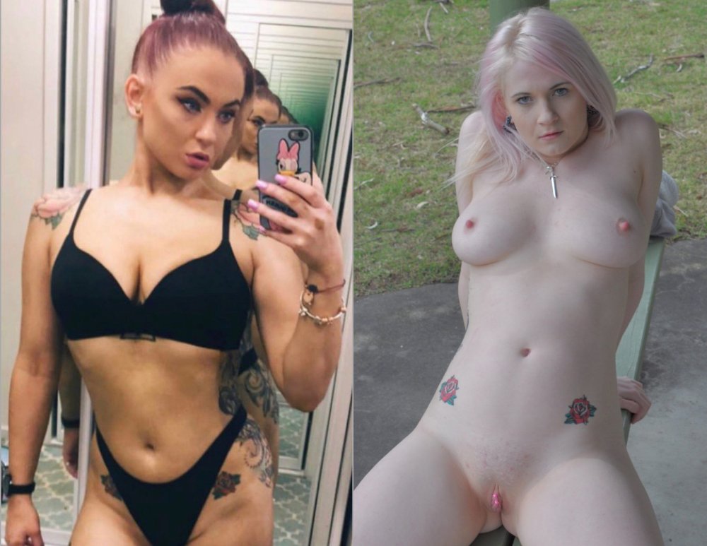 Girls dressed and stripped behind